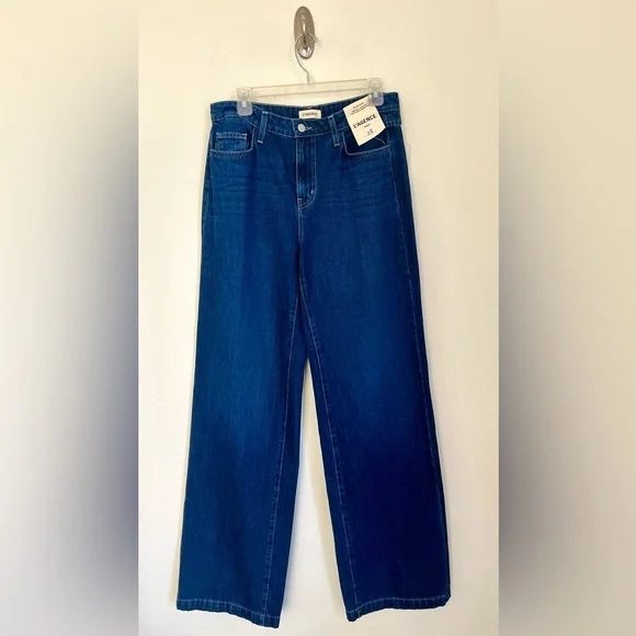 L'AGENCE Clayton High Waist Wide Leg Jeans Harlan WashNWT Premium Denim Sz 28